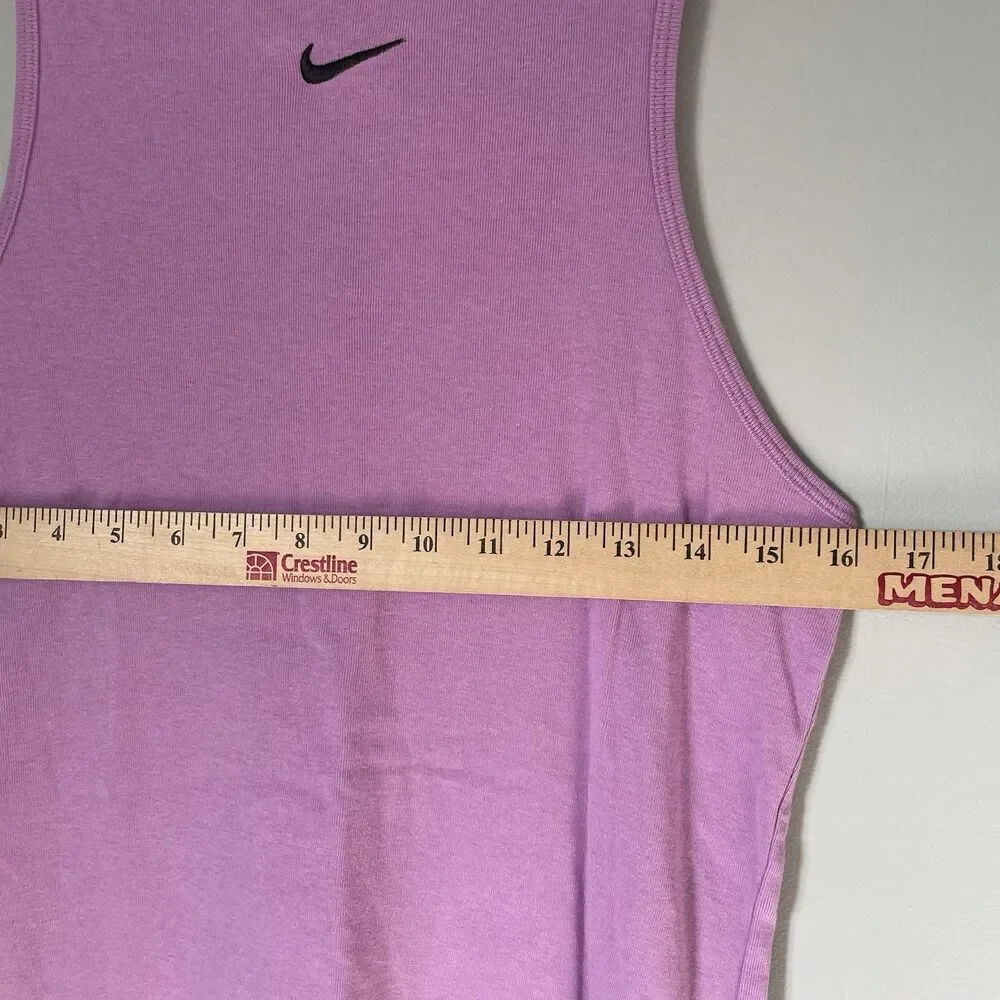 Nike Athletic Tank Top High Neck Pink Black Cotton Blend Women's Size Medium
